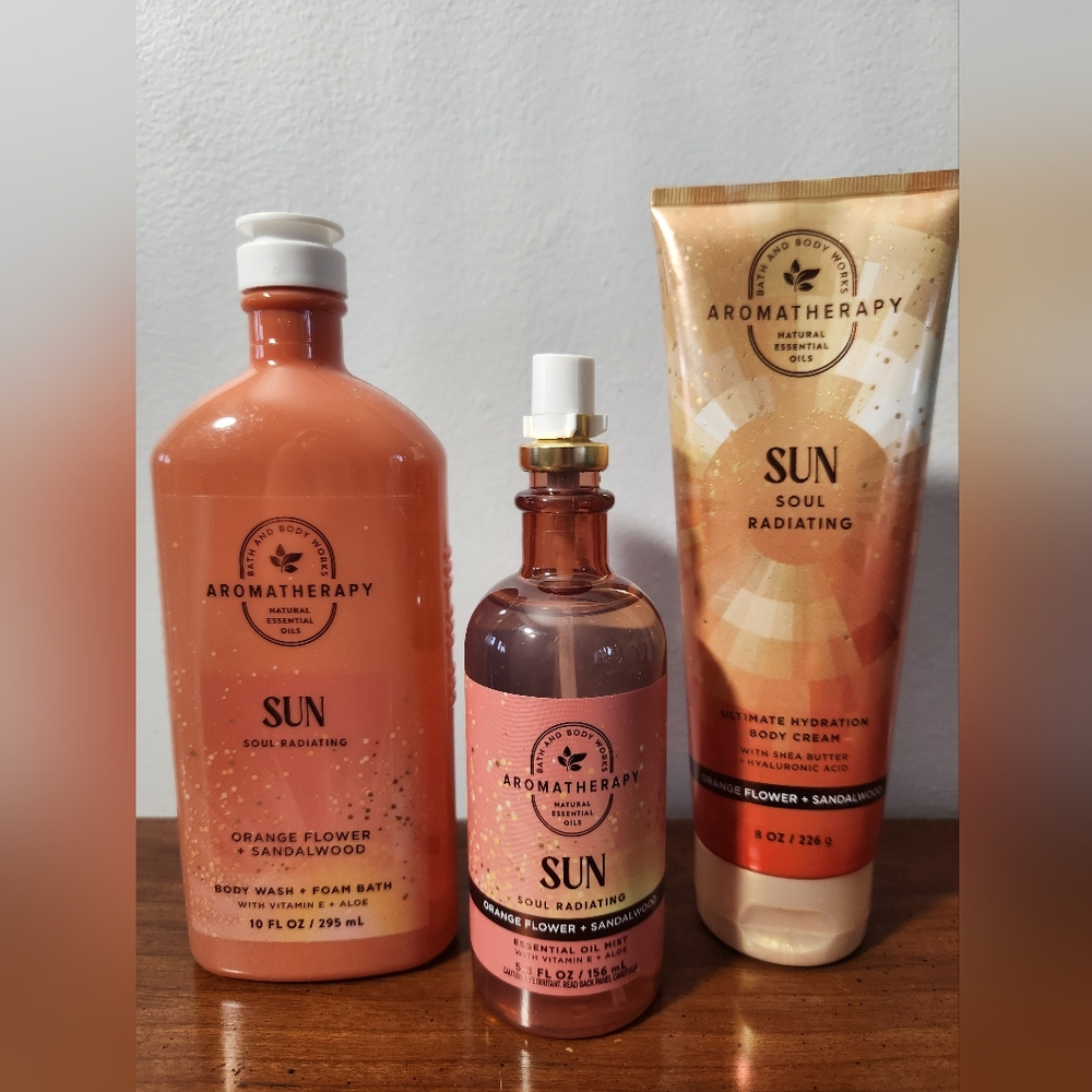 Bath Body Aromatherapy Sun Soul Radiating Set